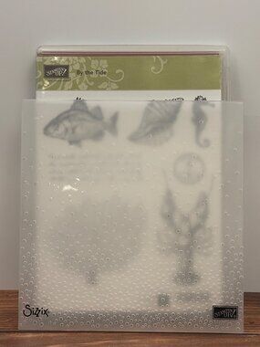 BNDL STAMPIN UP 129120 BY THE TIDE STAMP SET & SOFTLY FALLING EMBOSSING FOLDER